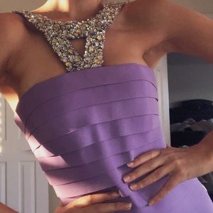 SHERRI HILL PURPLE DRESS EVENING PROM